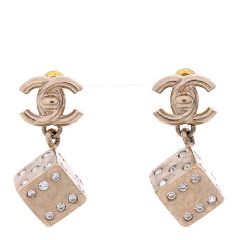 chanel dice earrings